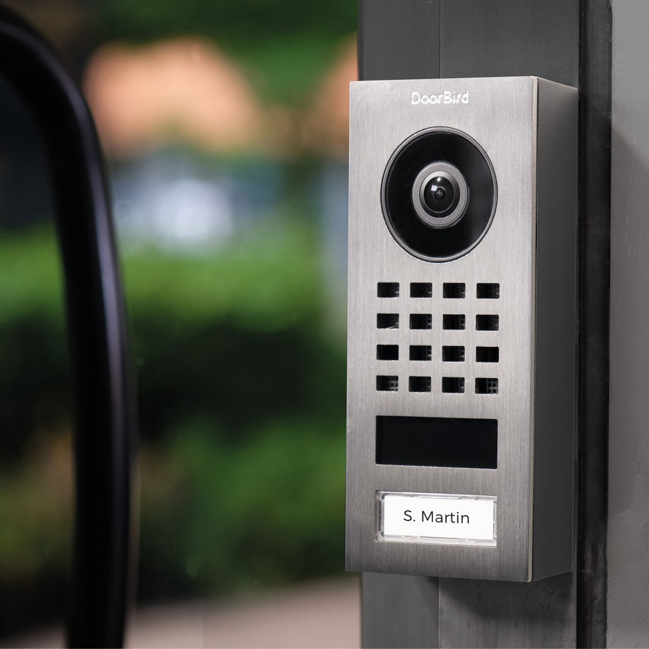 DoorBird Intercom D1101V on door frame