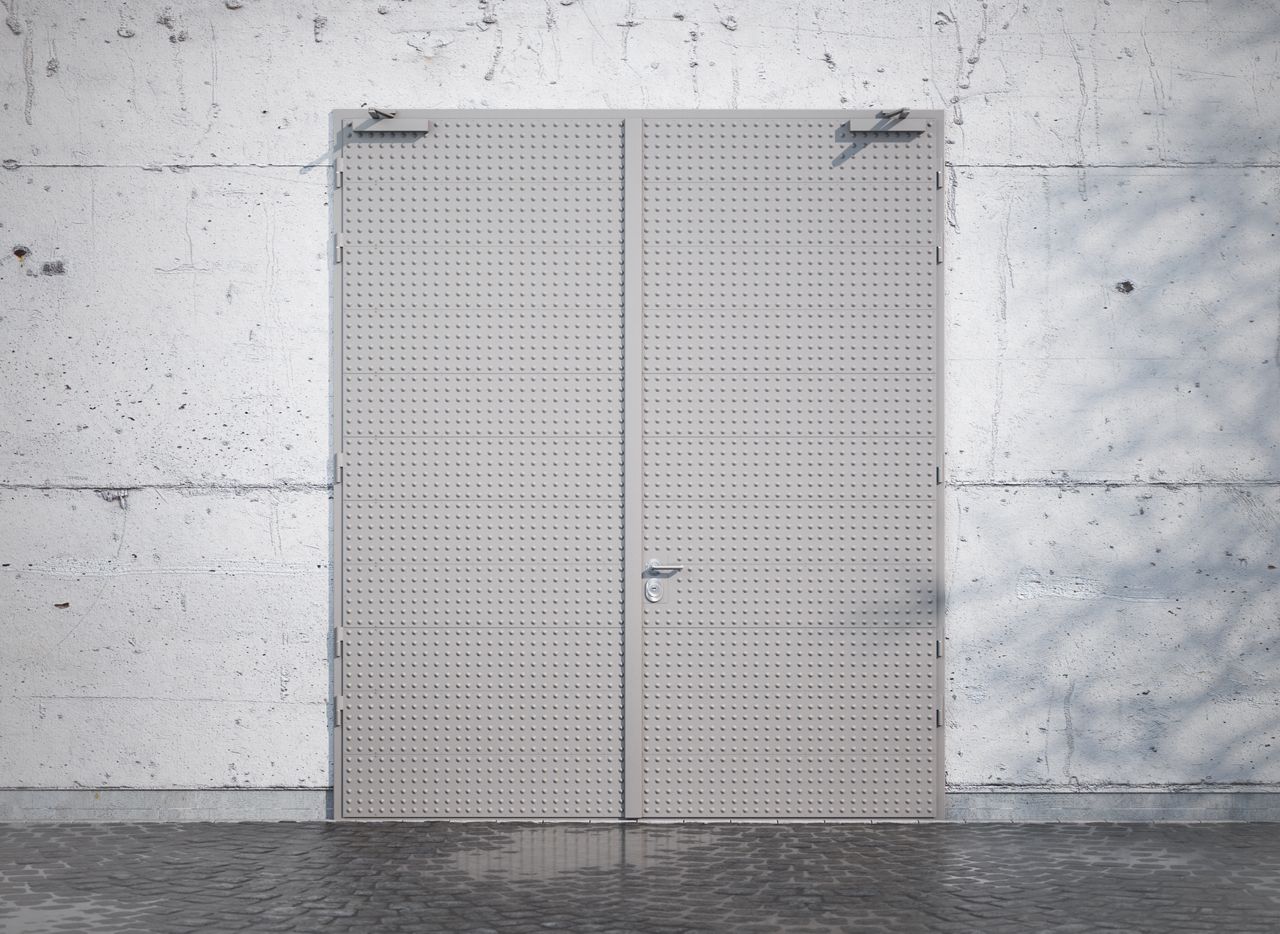 Image: Drzwi przeciwwybuchowe dwuskrzydłowe EXR2 na obiekcie