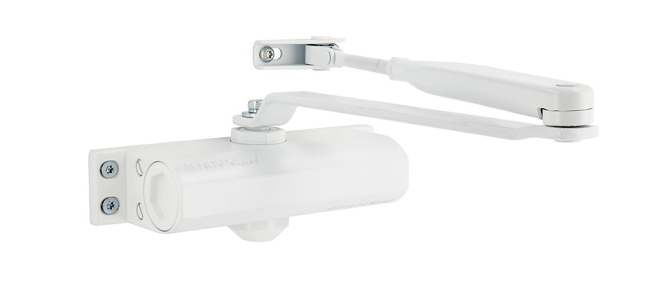 Image: DC110 with link arm, white, similar to RAL 9016