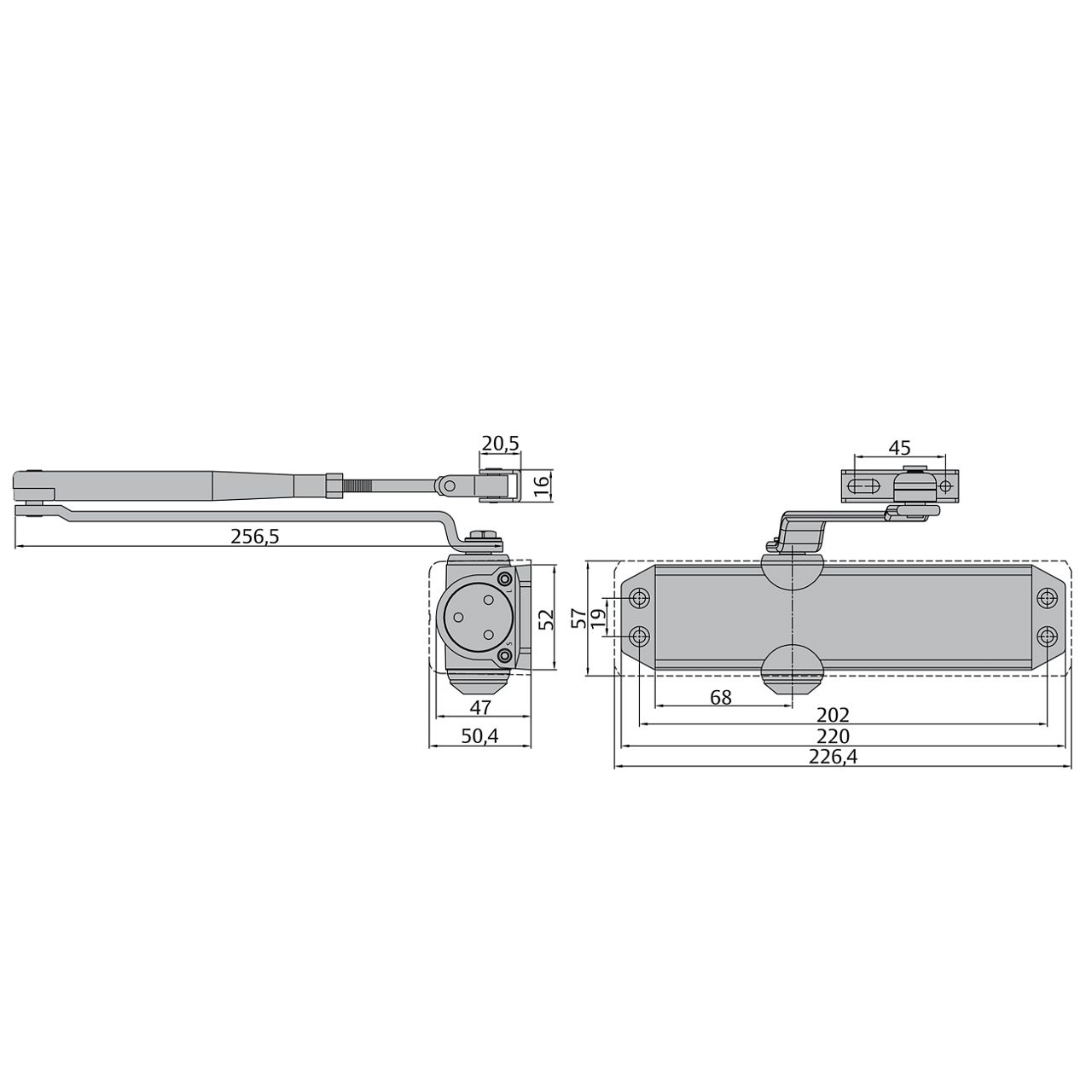 Image: DC120, dimensions in mm