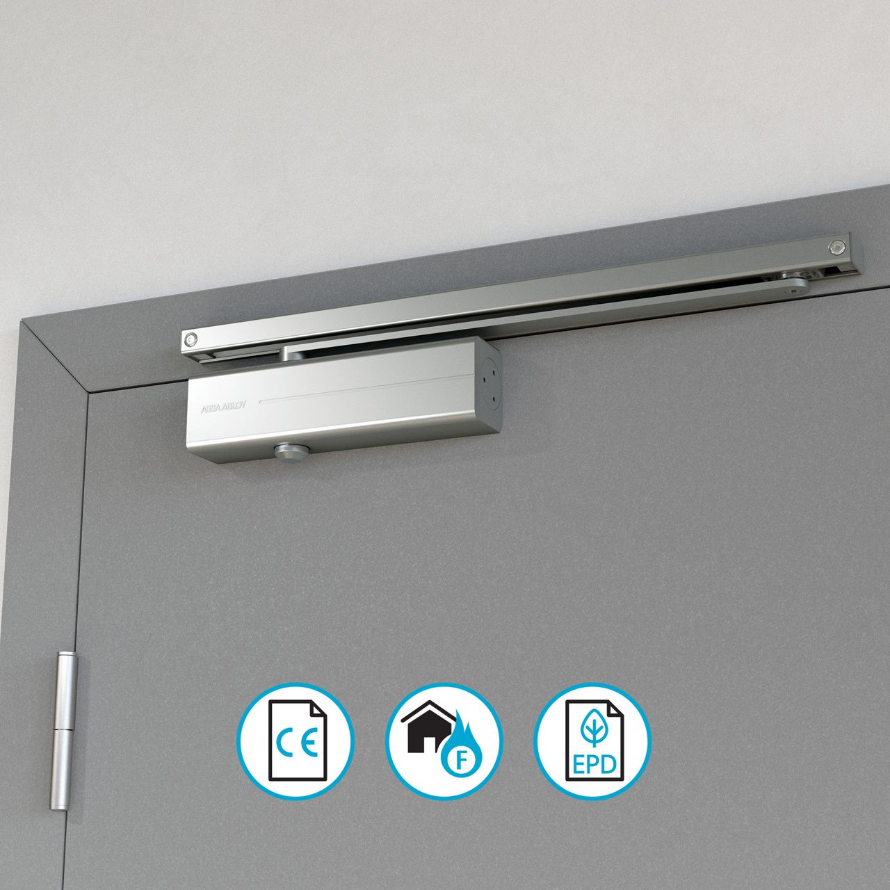 DC135, door leaf mounting on hinge side