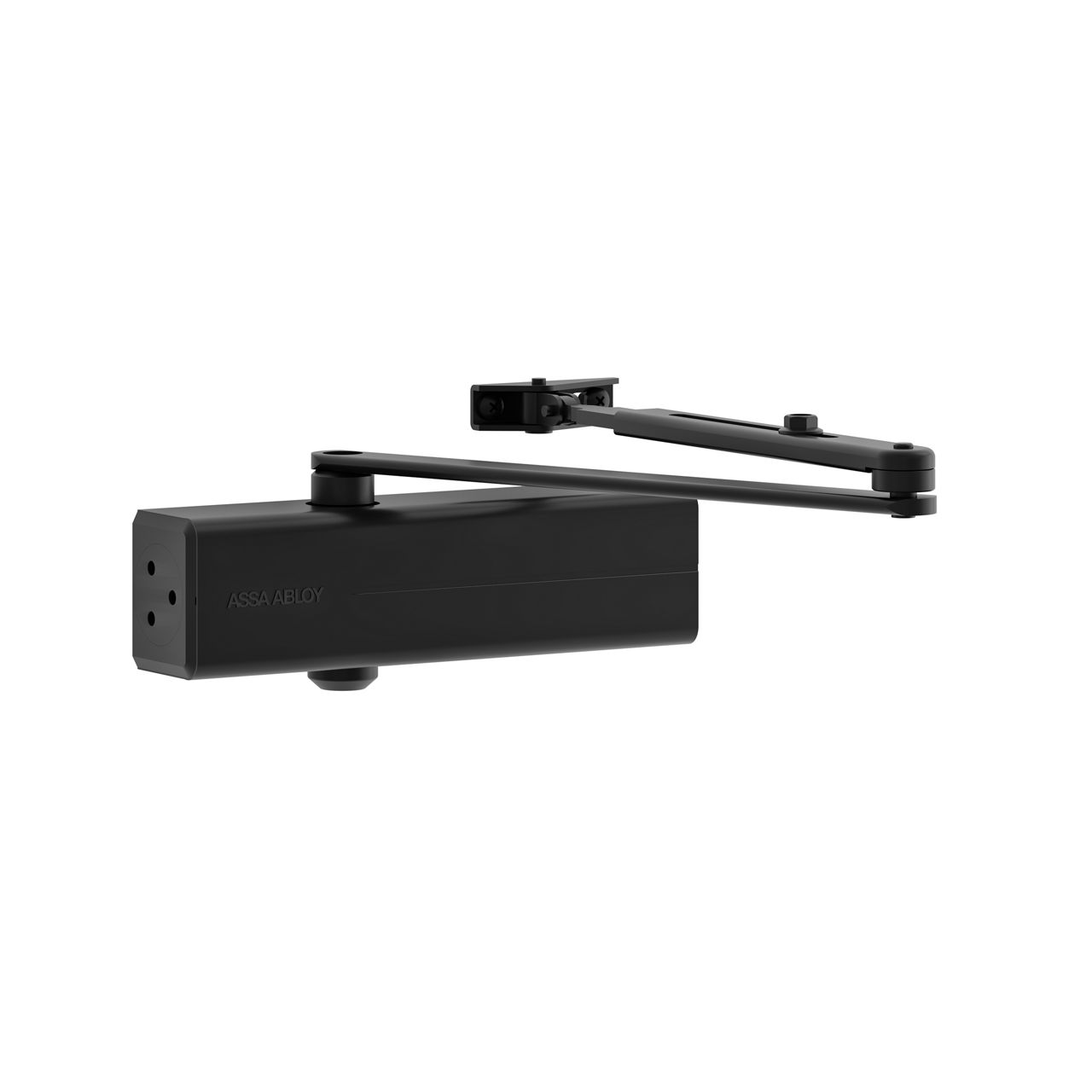 DC140 with link arm L140, black, similar to RAL 9005