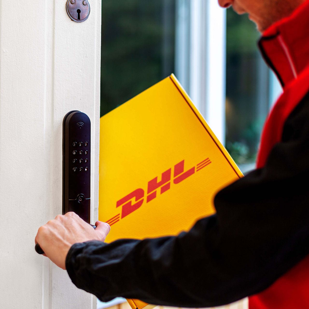 Yale smart lock and DHL package
