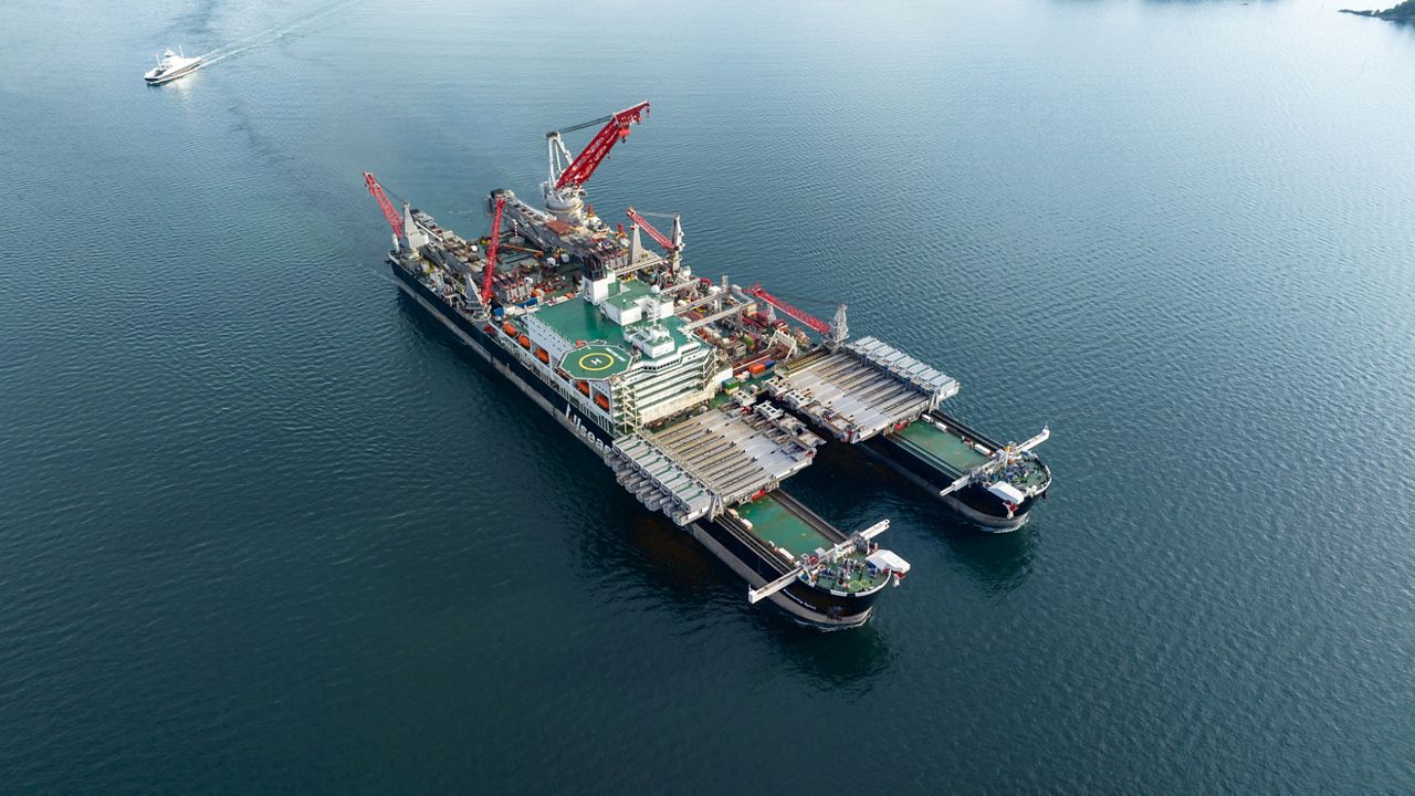Vessel crusing at sea