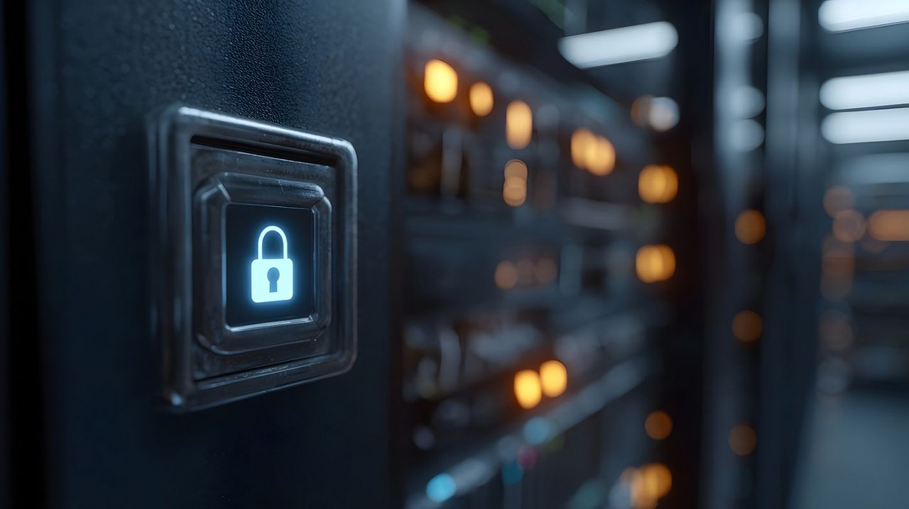 Illuminated lock in data center