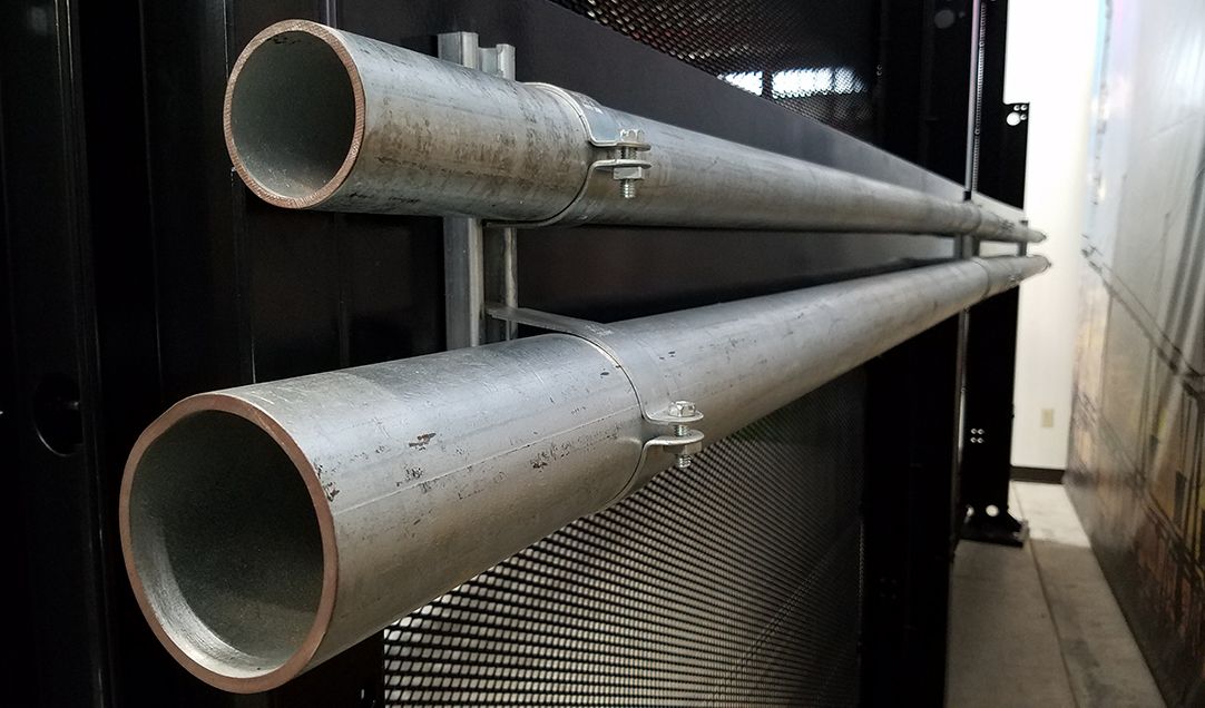 A close up view of additional conduits mounted on Matrix.
