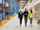 Workers walking through a distribution warehouse