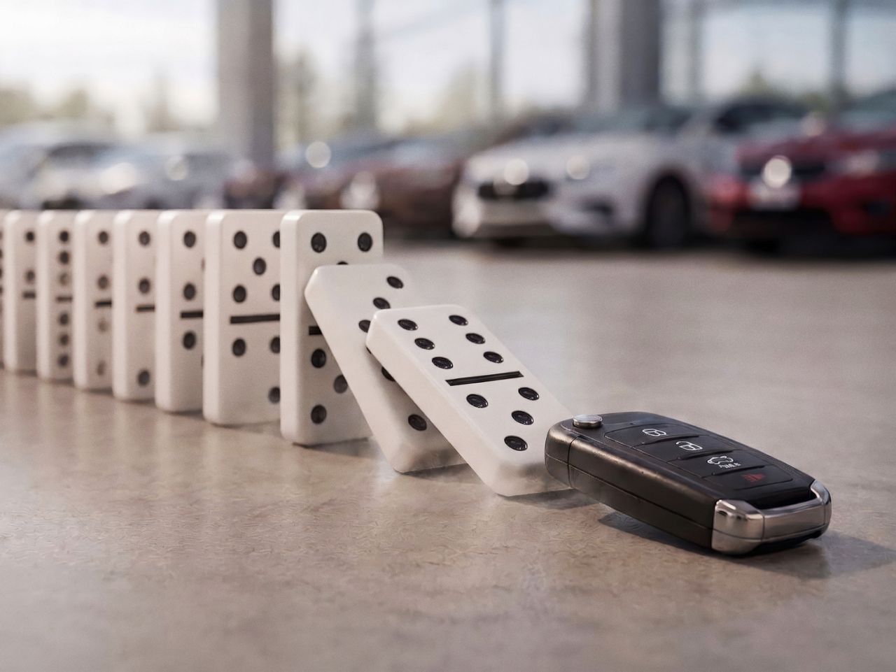 Key fob starting a domino effect at car dealership