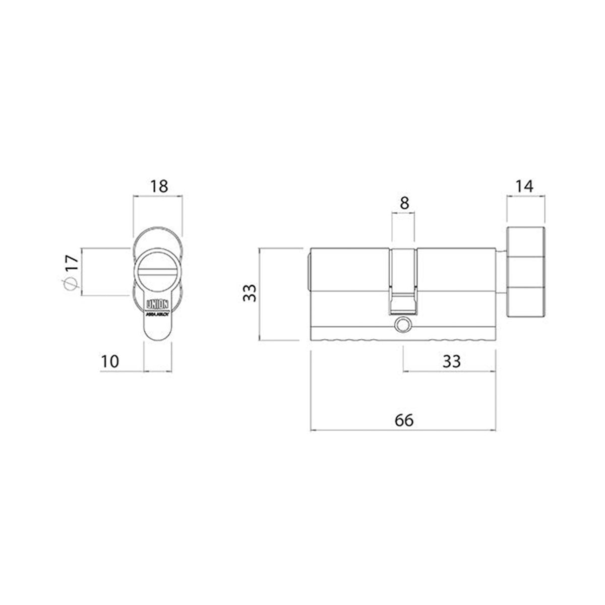 Double Privacy Cylinder Euro Profile