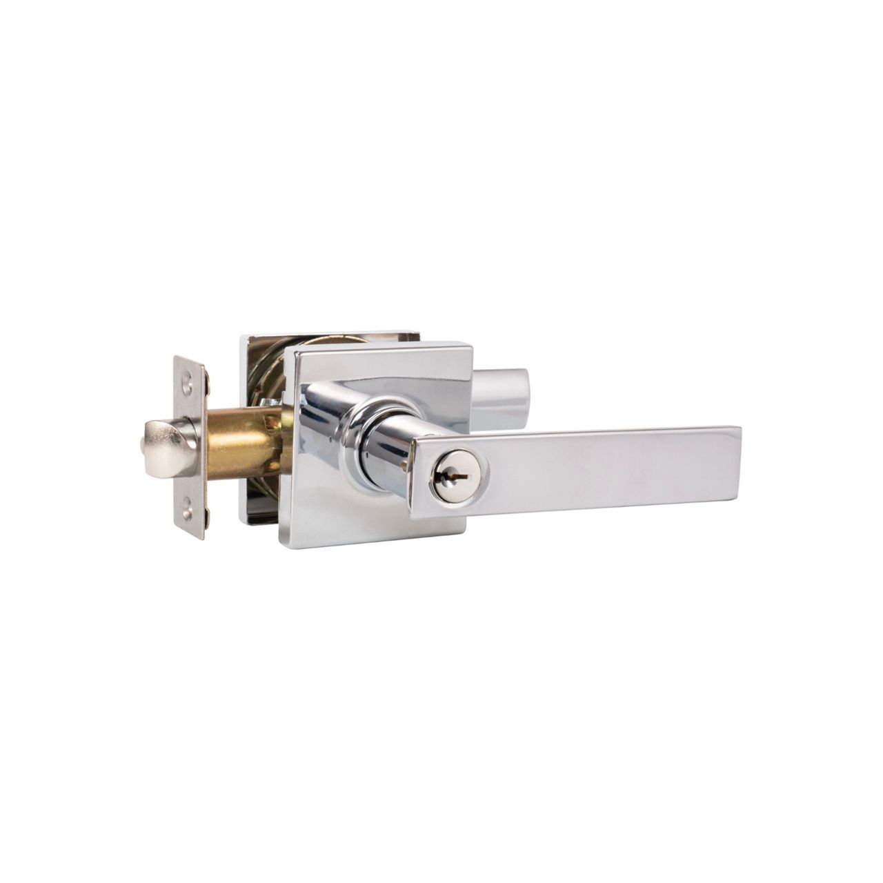 Image: Dune Entrance Lever in Chrome Plate (Square Rose)