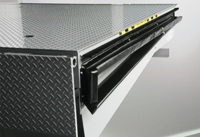 Image: A close up view of the Energy Guard Dock Leveler Weatherseal.