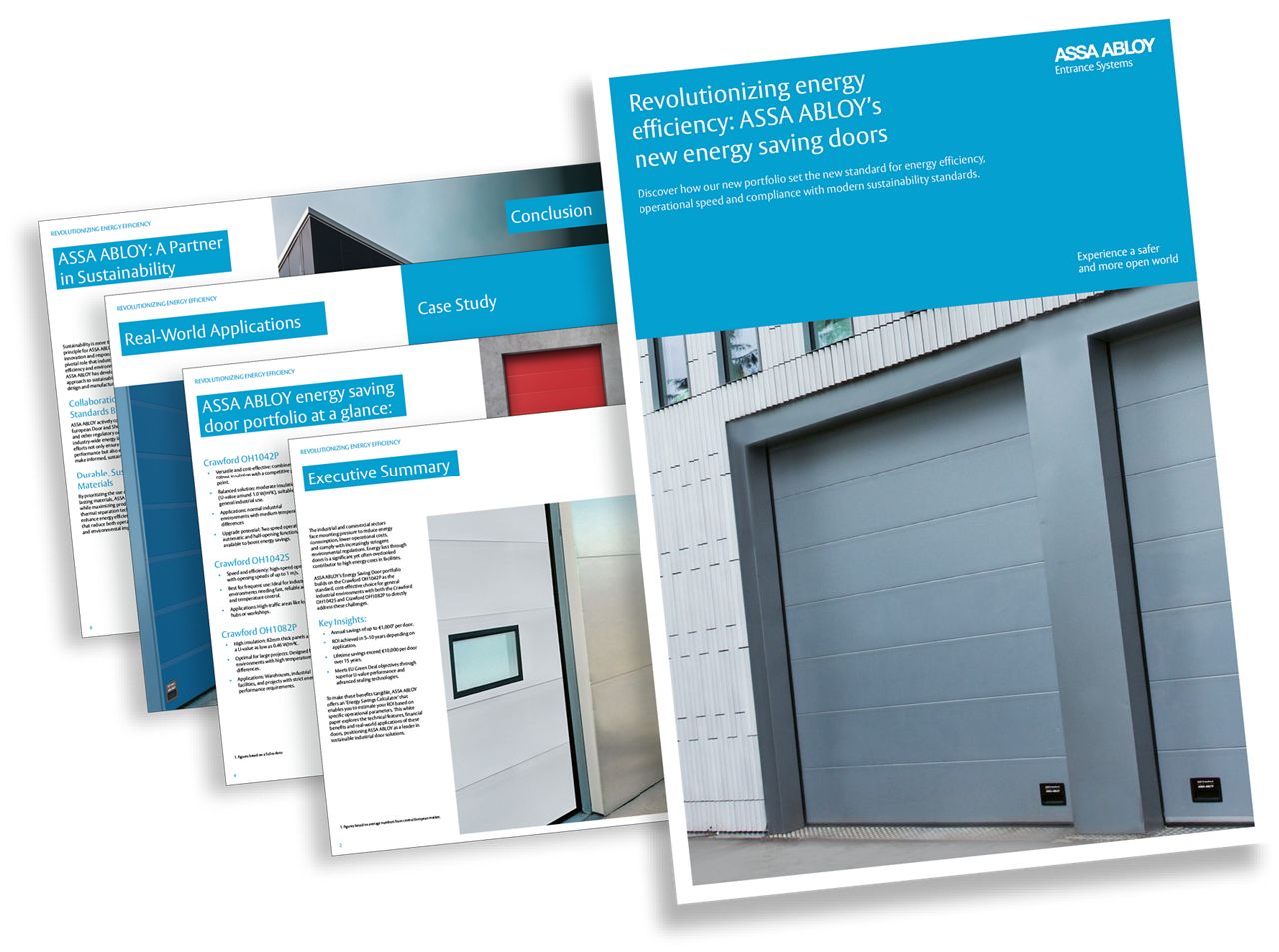 Five sheets of the white paper