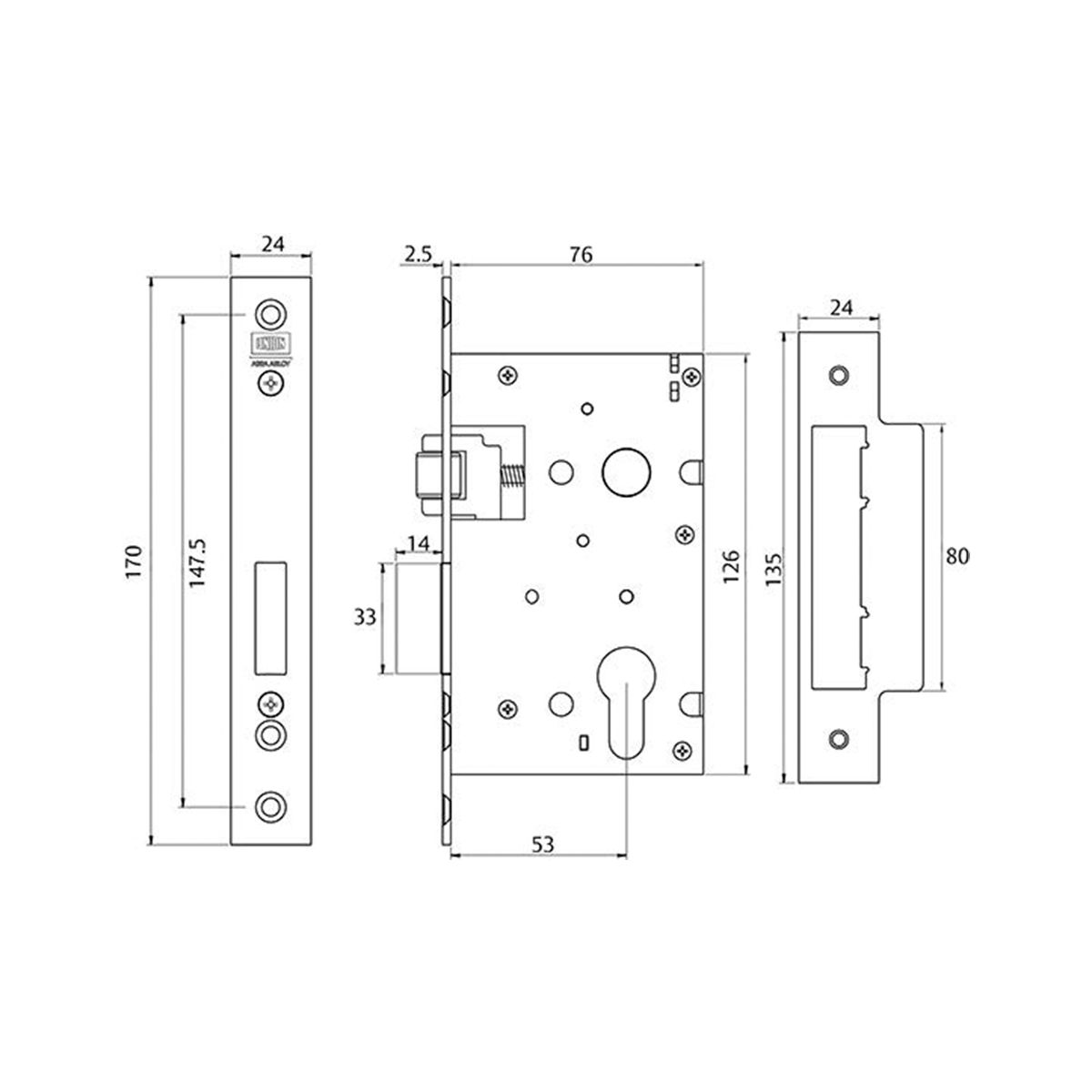 Image: Euro Cylinder Roller Dead Lock