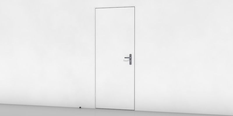 Vue intérieure objet BIM porte palière accessibilité PMR