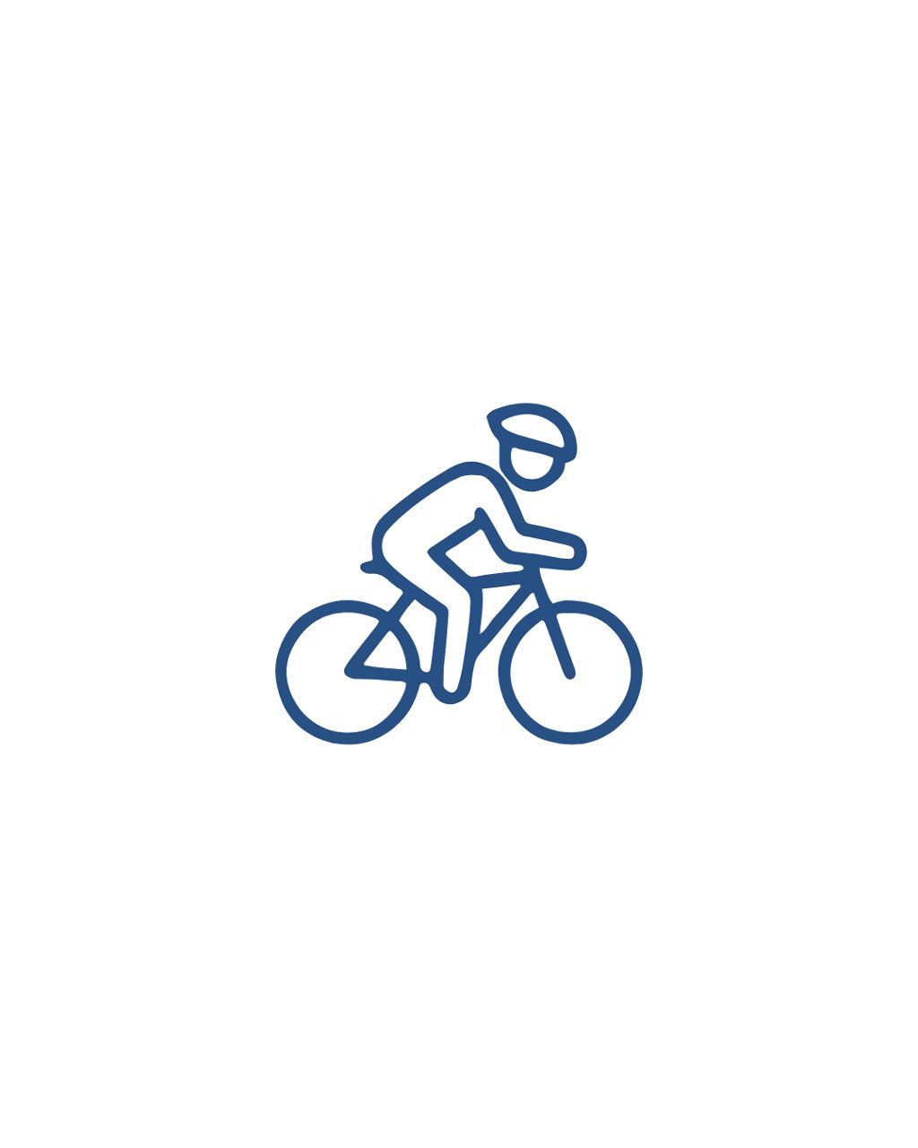 Grafik eines Fahrradfahrers mit Helm