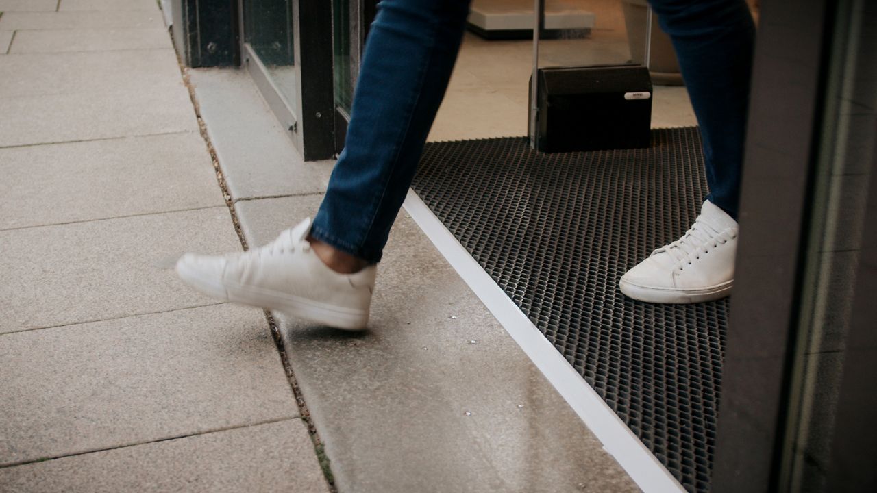 feet in doorway