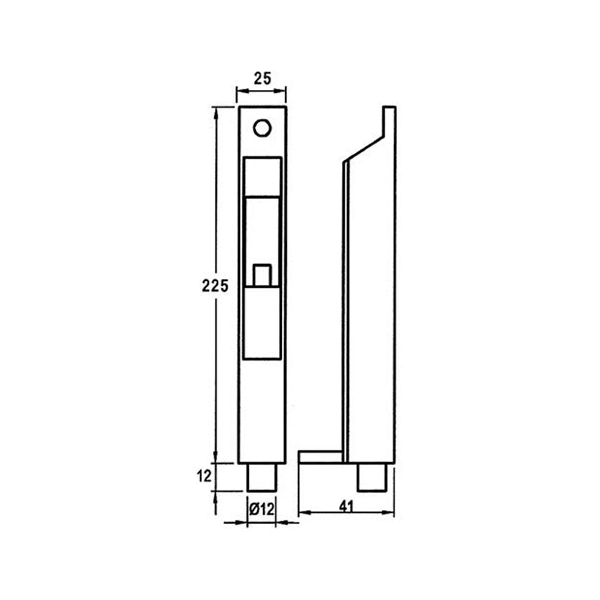 Image: Flush Bolt for Metal Doors