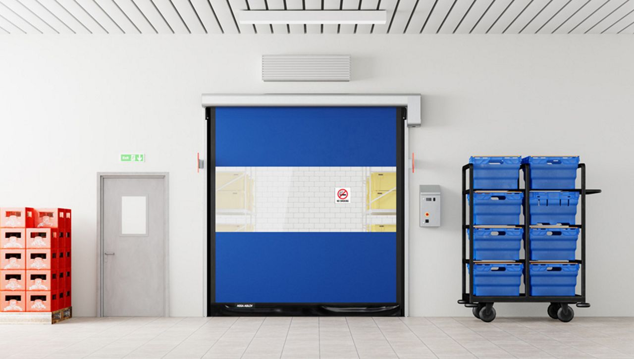 hygienic high speed doors for food and beverage manufacturing