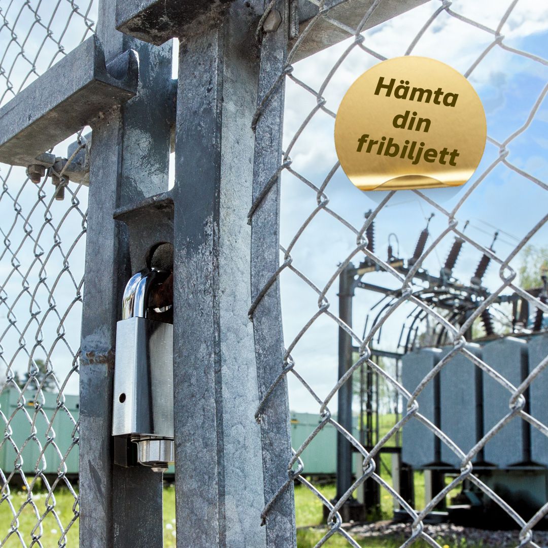 Ett hänglås på en energianläggning