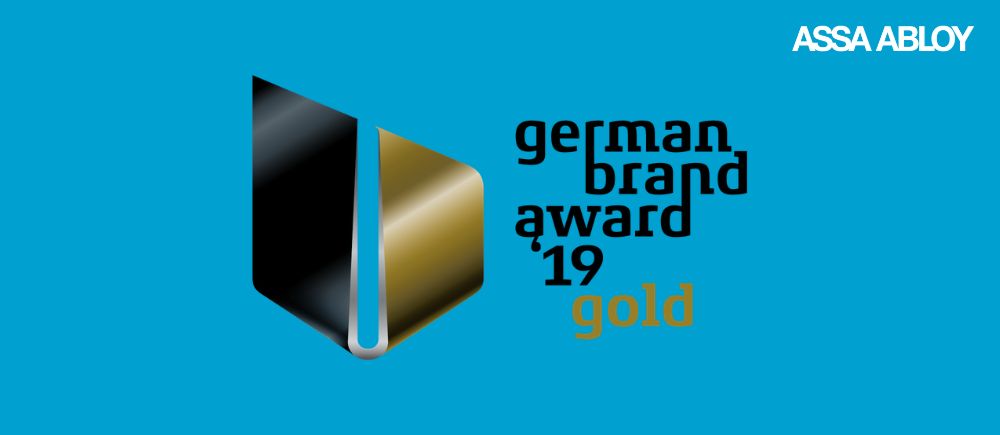 Blue banner image with text: german brand award 19
