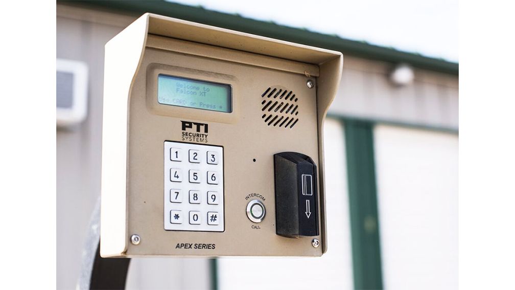 PTI keypad with gooseneck stand