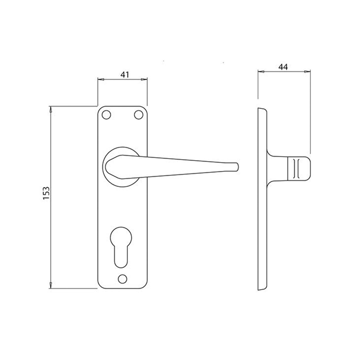Image: Gower Euro Profile Cylinder Lockset (without Cylinder)