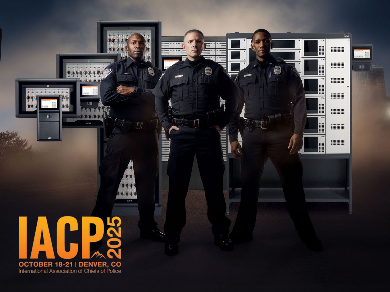 IACP 2025 Graphic with police officers and Traka products