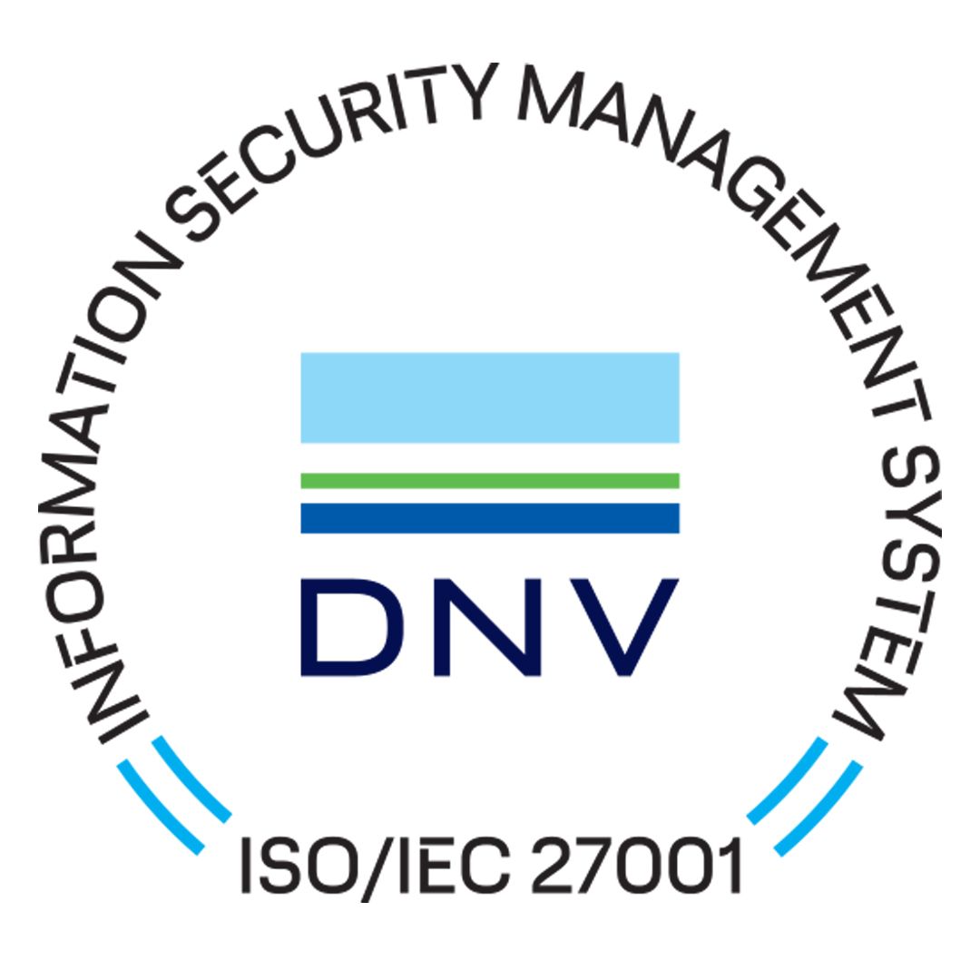 Vi är certifierade enligt ISO/IEC 27001