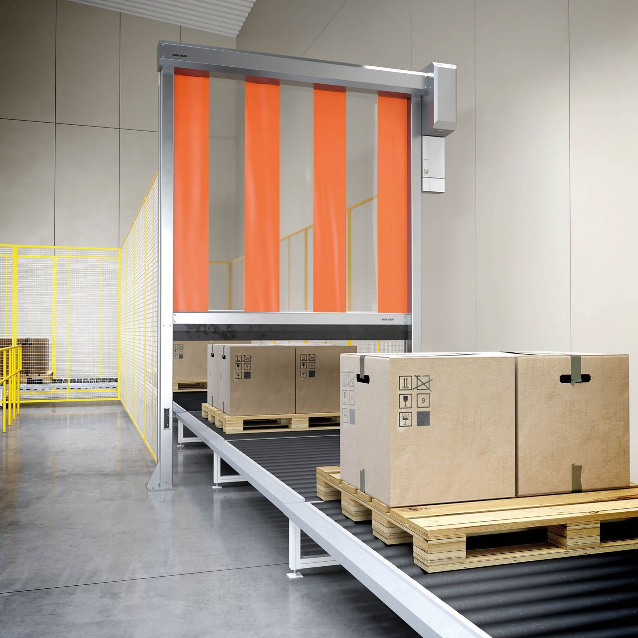 ASSA ABLOY high-speed machine guarding doors for your automated intralogistic applications.