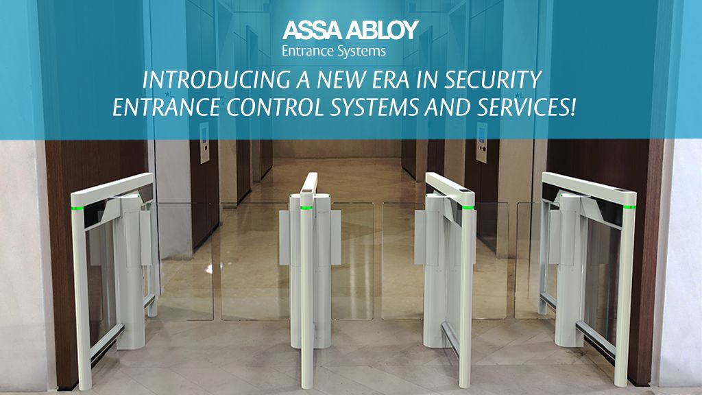 Automatic touchless speedgates from ASSA ABLOY protect entrances from security threats