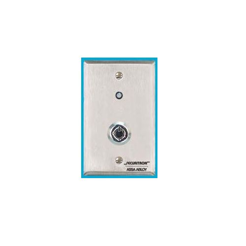 ASSA ABLOY KP1 key switch with LED and stainless steel faceplate for access control