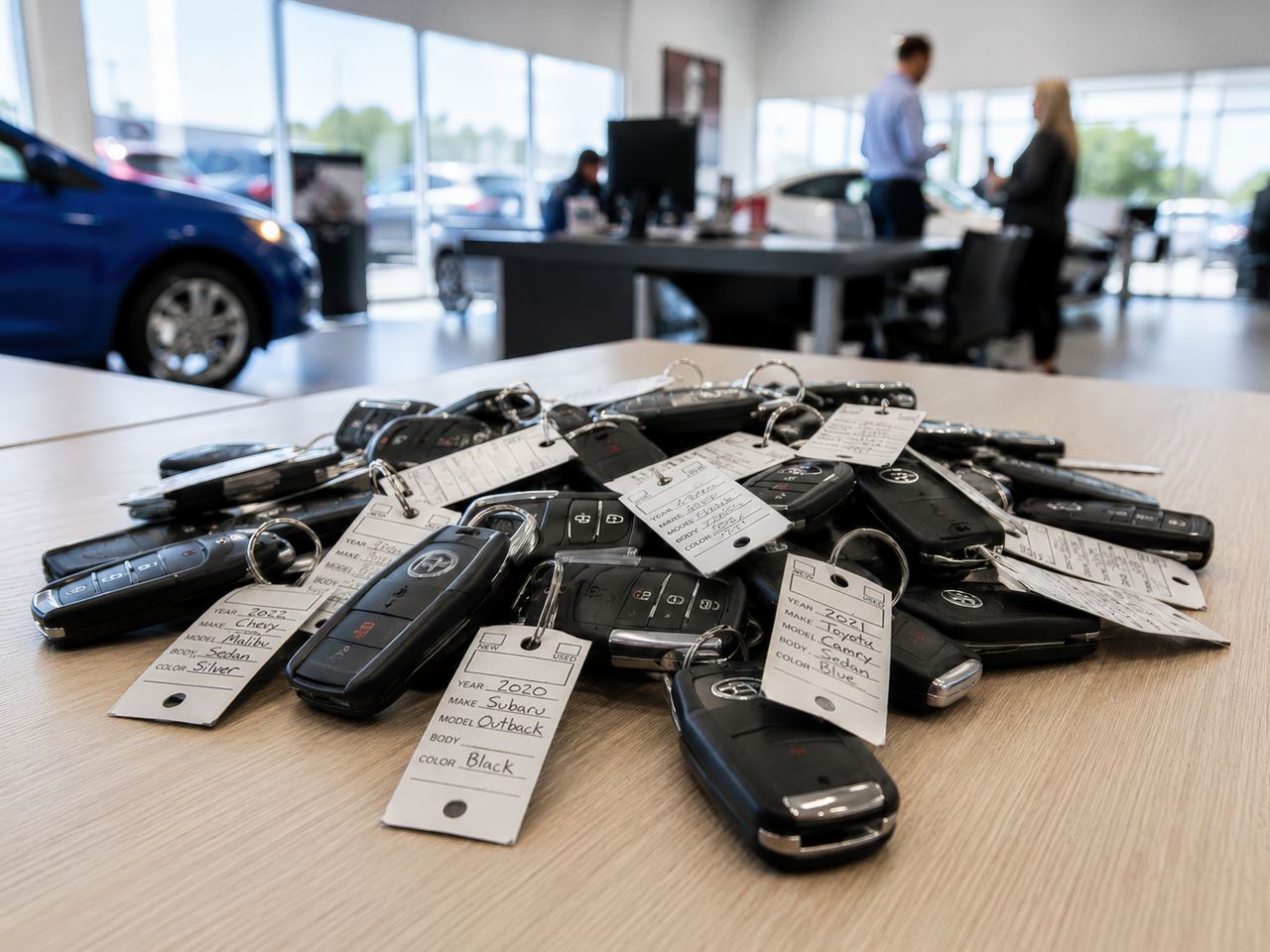 Pile of Keys on desk