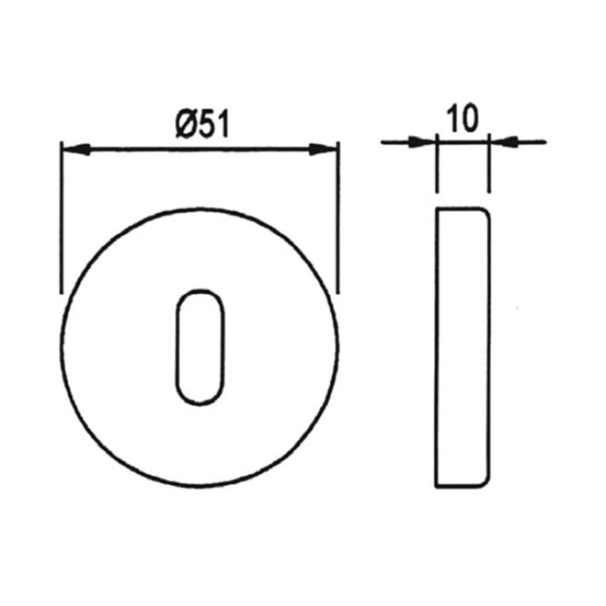 Image: Keyhole Escutcheon – Round