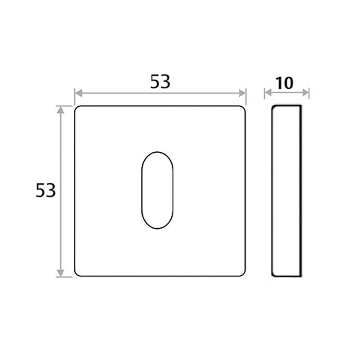 Image: Keyhole Escutcheon – Square