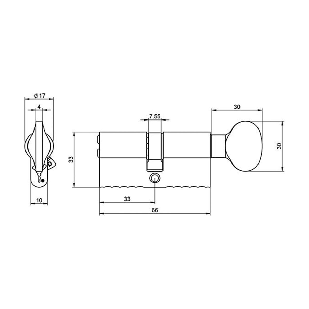 Knob Cylinder Euro Profile
