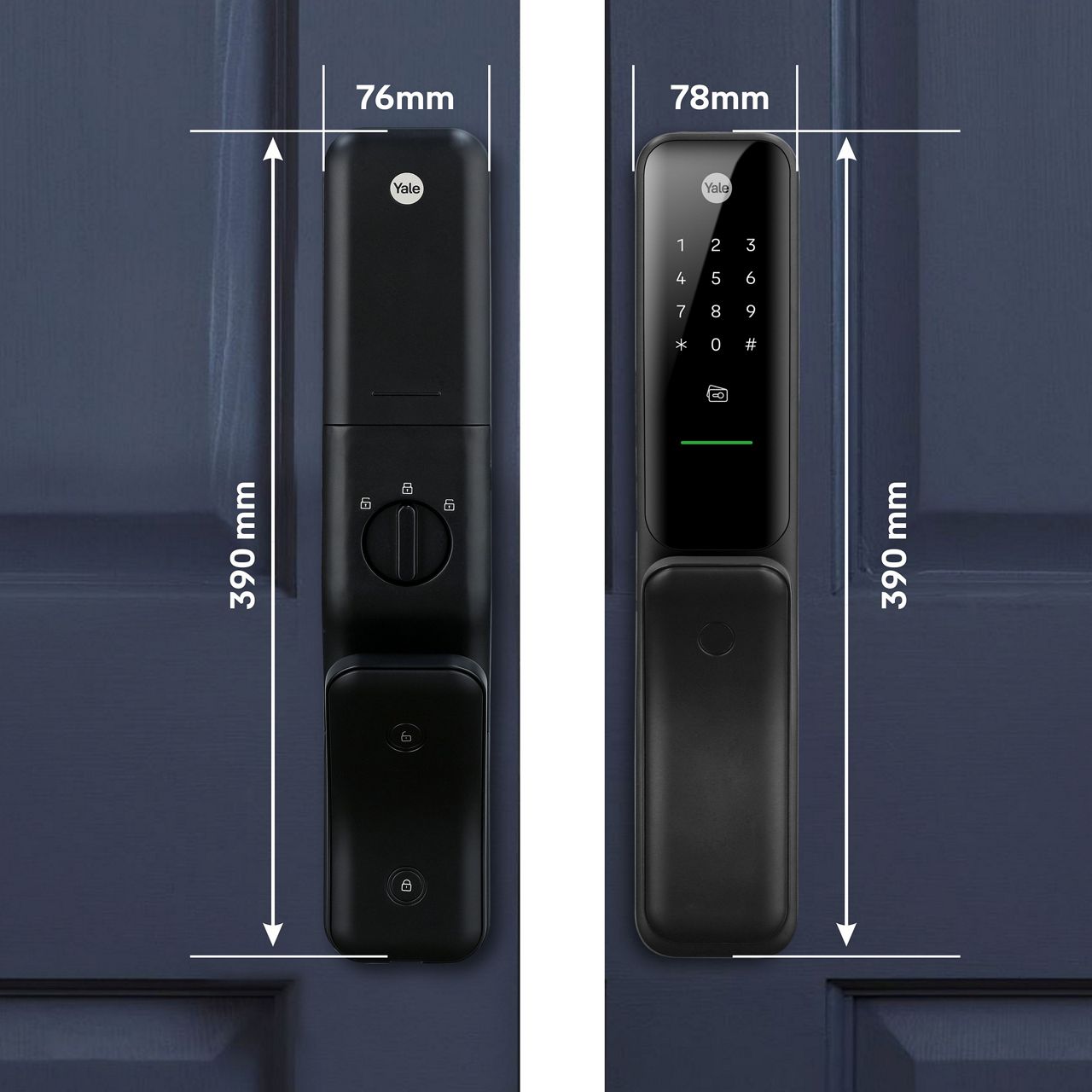 Image: Yale Kyra Pro Smart Lock Installed on Wooden Door
