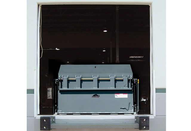 Image: An outside view of the LH Loadhog Dock Bridge showing the back of the bridge. 