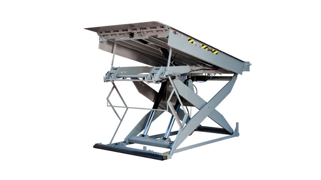 A gray level lift on a white background