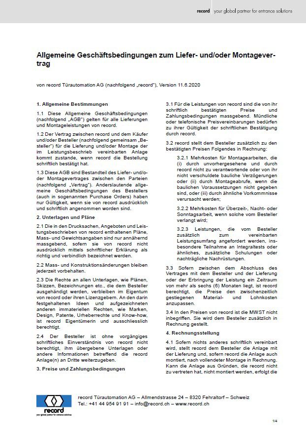 Liefer- und/oder Montagevertrag thumbnail