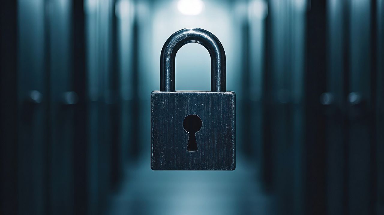 Concept graphic of a lock in a facility