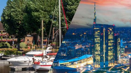 London and Milan skyline