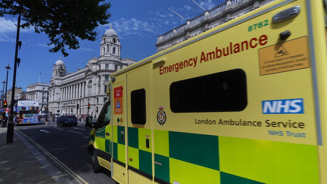 Ambulance vehicle in London street