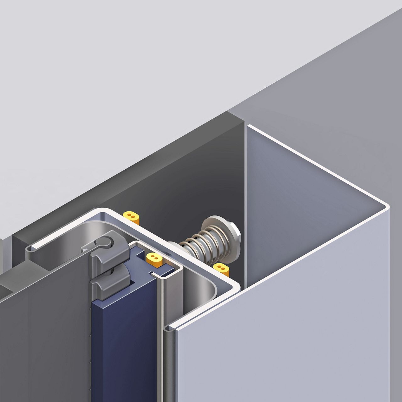 Eine Illustration über ein Freezer-Tor. 