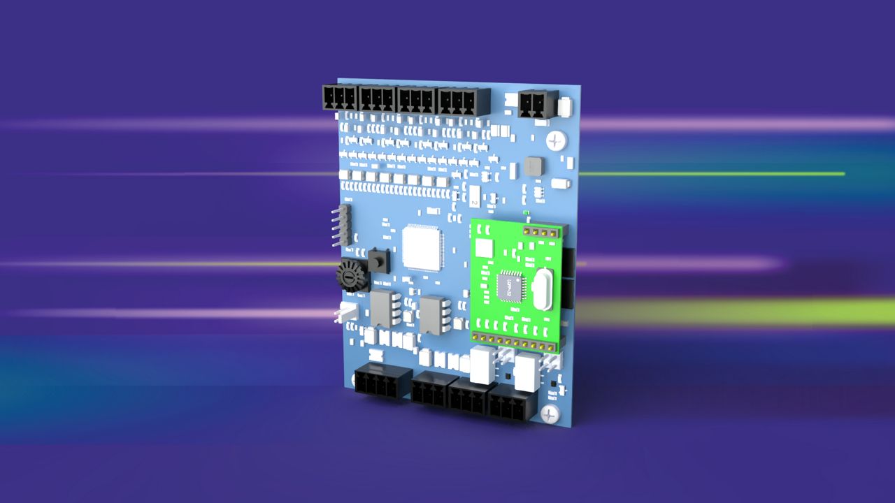 Door Controller MTE2, on purple background