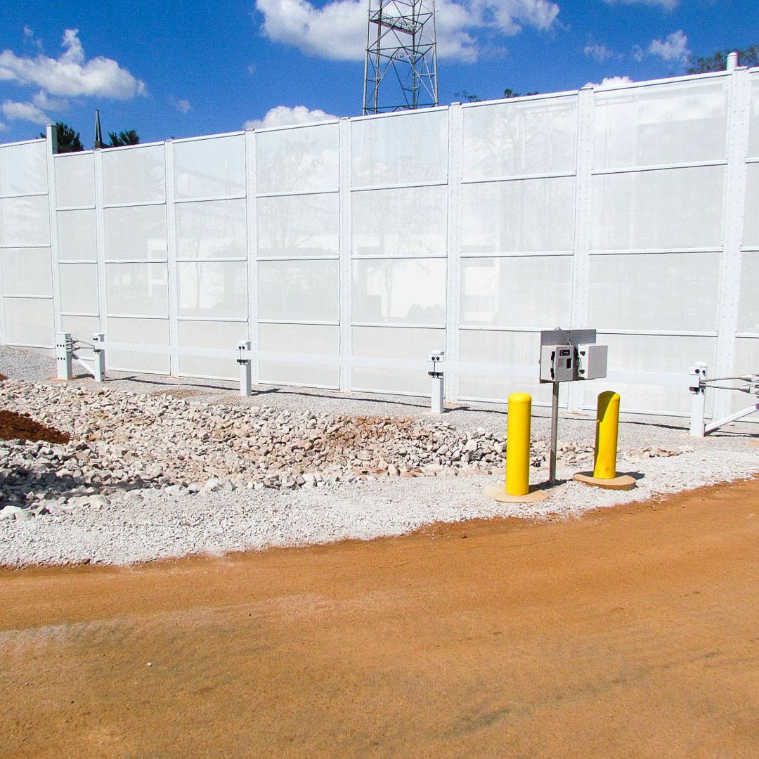 Matrix with expanded metal steel mesh and Stalwart anti-ram barrier