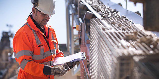 Worker at a mine site
