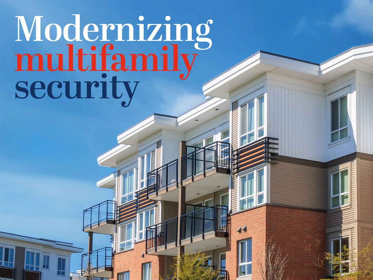 Modern apartment complex exterior