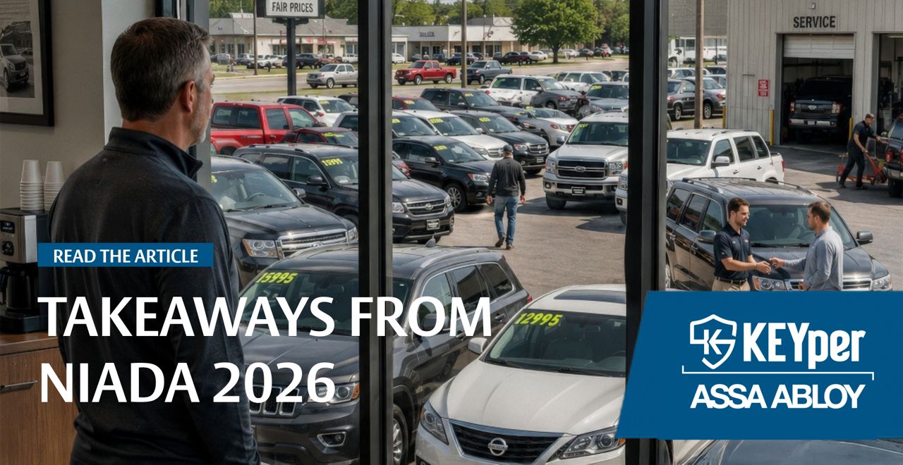 Man overlooking dealership lot. Takeaways from NIADA 2026 title text