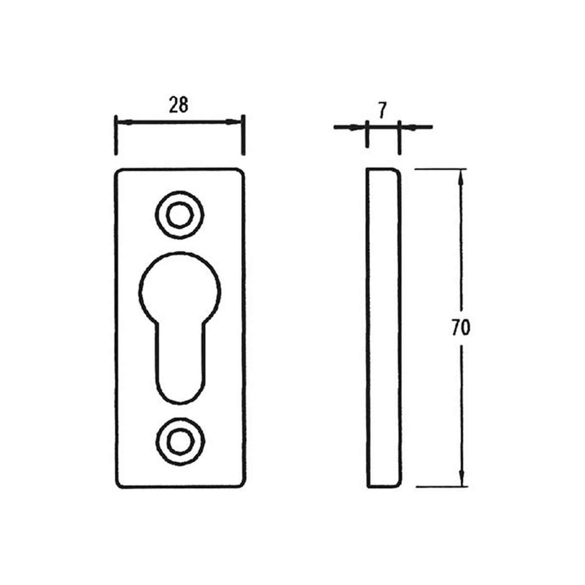 Image: Narrow Stile Escutcheon