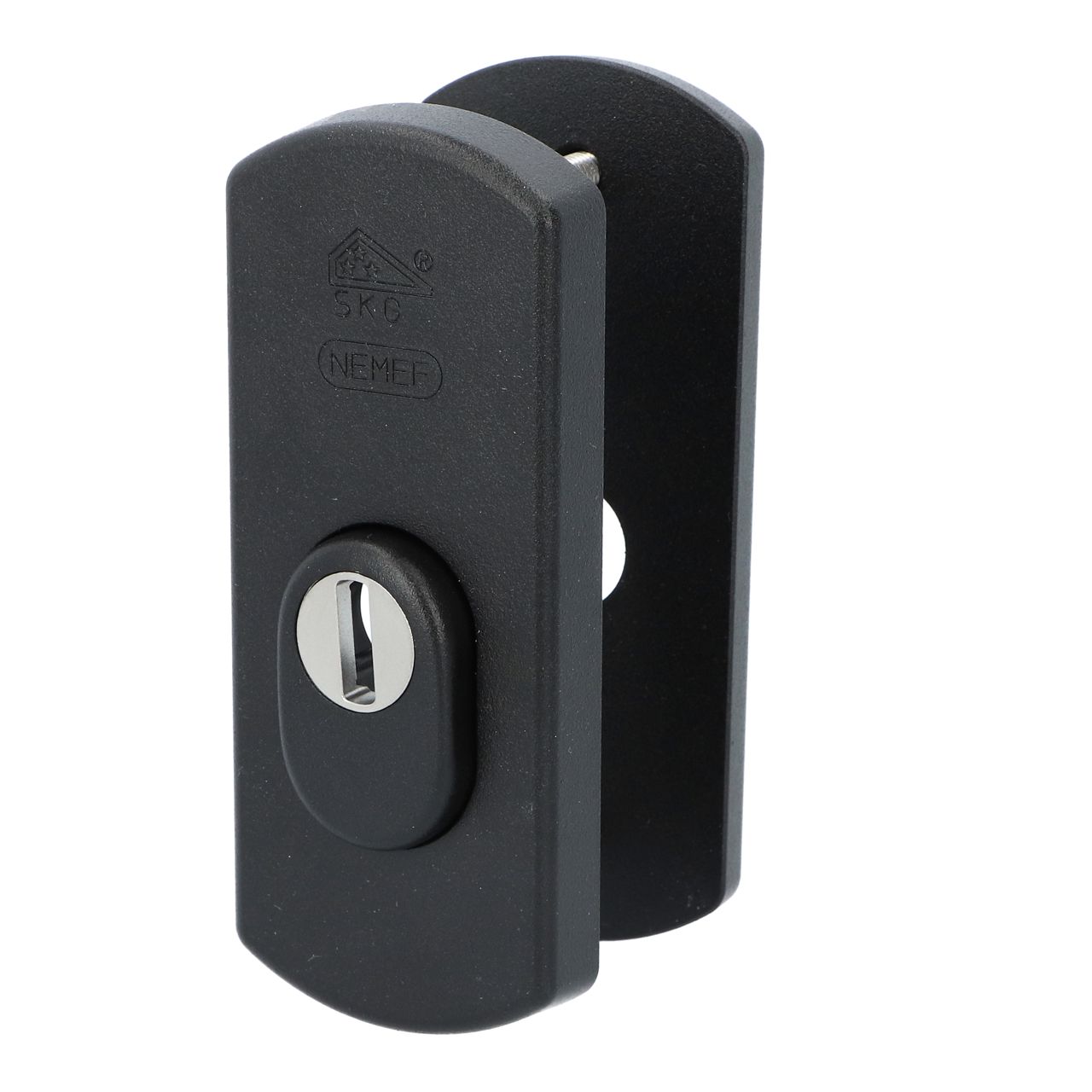 Nemef veiligheidsbeslag 120x50mm 3442-II anti-kerntrek - Zwart